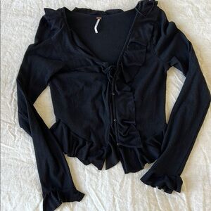 Free People Black Cardigan Sweater